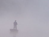 Fishing in the morning Mist