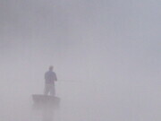 Fishing in the morning Mist