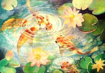 Playful Koi